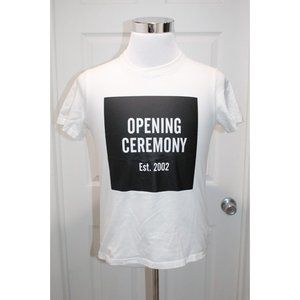 Opening Ceremony Reverse Box Logo Double Sided Mens size S white & black
